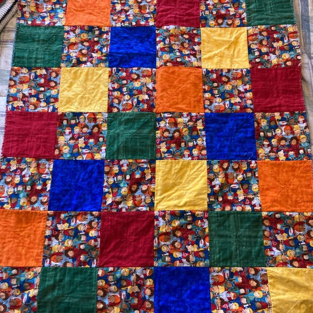 New rag quilt 55” x 41” - Picture 3 of 4